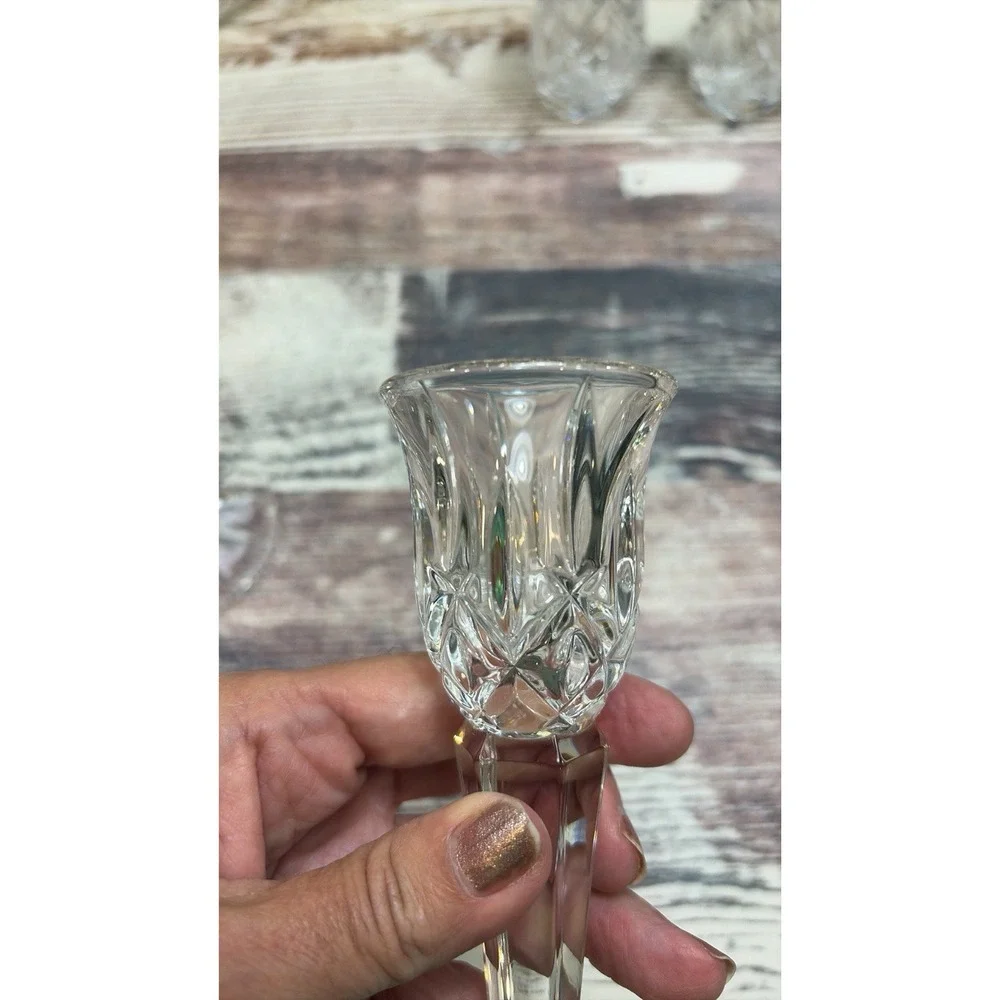 GORHAM LADY ANNE CANDLE HOLDER, Cut Lead Crystal, 8 in, Made in Germany